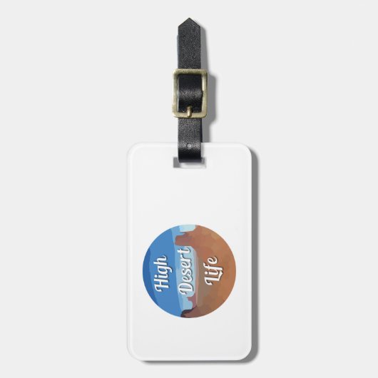 Hoog woestijnleven bagagelabel (Voorkant verticaal)