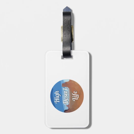 Hoog woestijnleven bagagelabel (Achterkant verticaal)