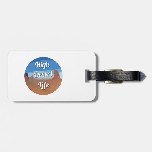Hoog woestijnleven bagagelabel (Achterkant horizontaal)