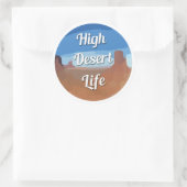 Hoog woestijnleven ronde sticker (Tas)