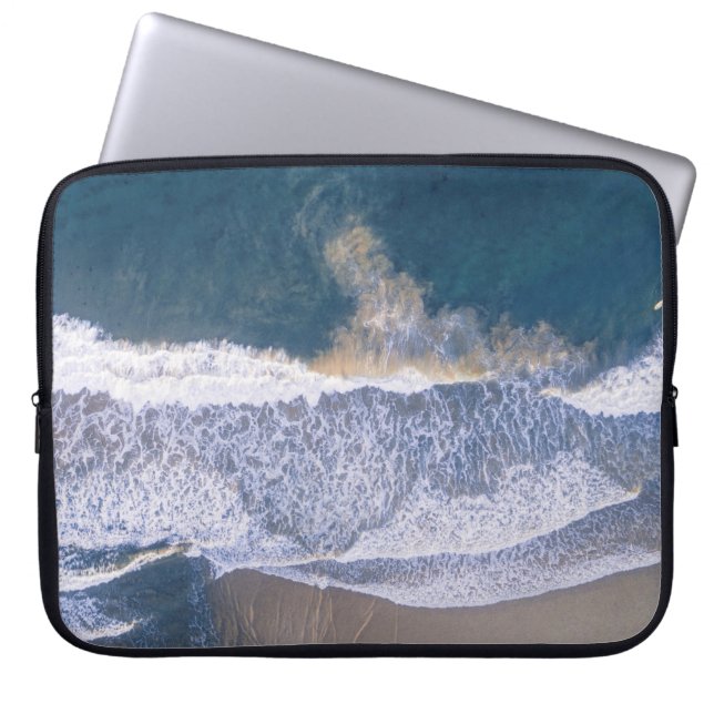 HOOGANGSFOTOGRAFIE VAN BEACH SHORE LAPTOP SLEEVE (Voorkant)