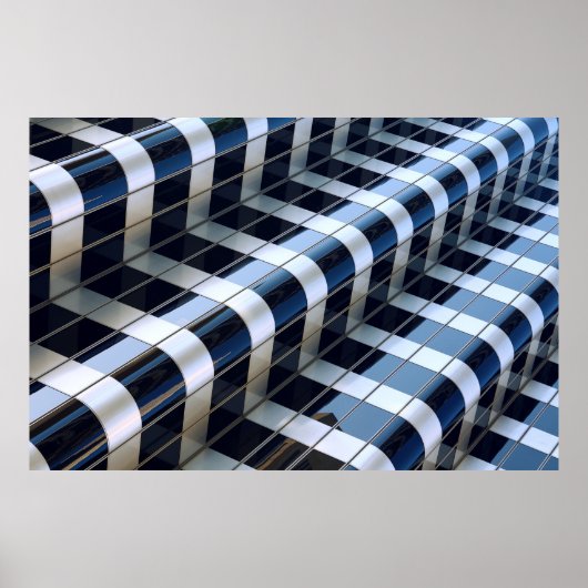 Hoogbouw zwart en grijs poster (Voorkant)