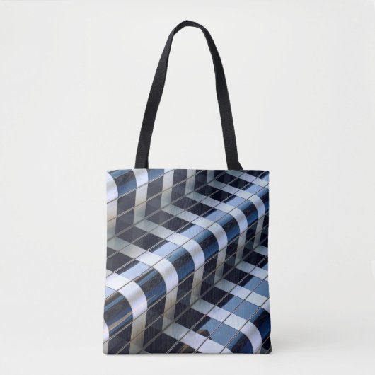 Hoogbouw zwart en grijs tote bag (Voorkant)