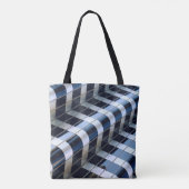 Hoogbouw zwart en grijs tote bag (Achterkant)