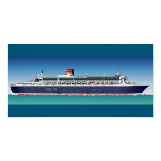 Hoogdetailed cruiseschip perfect poster (Voorkant)