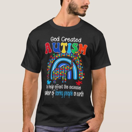 Hoogfunctionerend Autisme Autisme Bewustzijn Olif T-shirt (Voorkant)