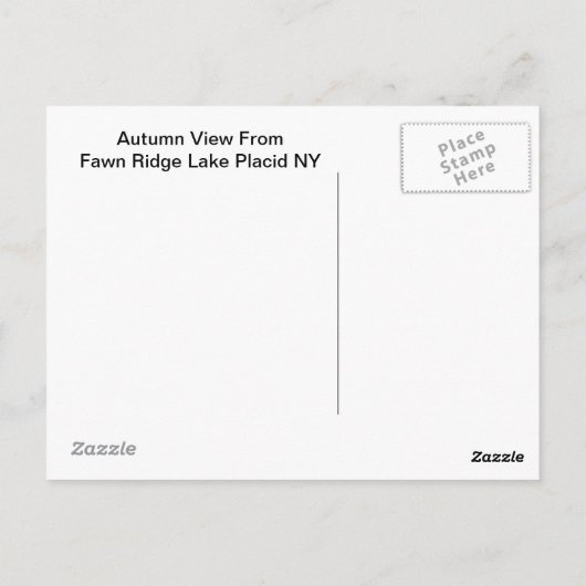 Hooggebergte in het herfst van Peaks Adirondacks Briefkaart (Achterkant)