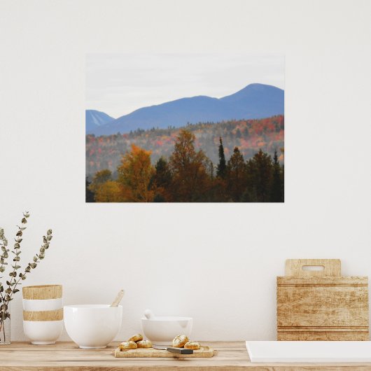 Hooggebergte in het herfst van Peaks Adirondacks Poster (Keuken)