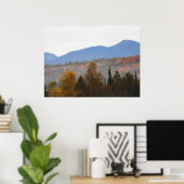 Hooggebergte in het herfst van Peaks Adirondacks Poster (Thuiskantoor)