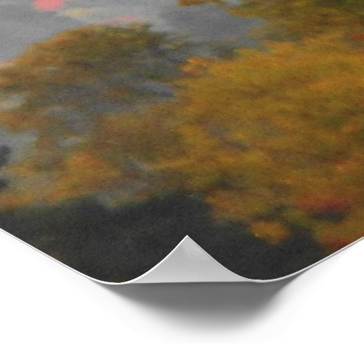 Hooggebergte in het herfst van Peaks Adirondacks Poster (Hoek)