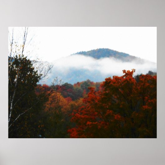 Hooggebergte in het herfst van Peaks Adirondacks Poster (Voorkant)