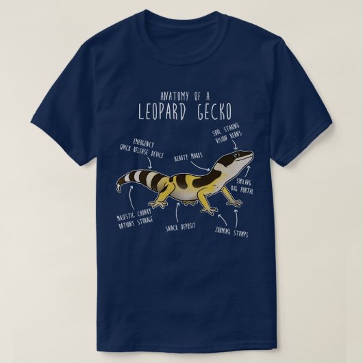 Hooggeel Oerwoud Luipaard Gecko Lizard Reptile An T-shirt (Design voorkant)