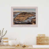 Hooggeplaatst boven New York City in 1856 Poster (Keuken)