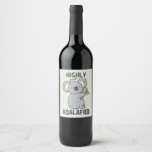 Hooggeplaatst Koalafied Koala Wijn Etiket