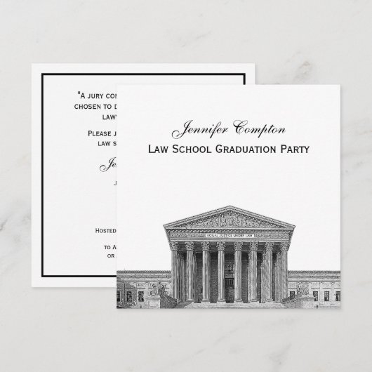 Hooggerechtshof Etttched DIY BG Colour Law School  Kaart (Voorkant / Achterkant)