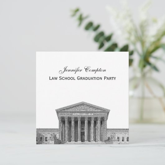 Hooggerechtshof Etttched DIY BG Colour Law School  Kaart (Staand voorkant)