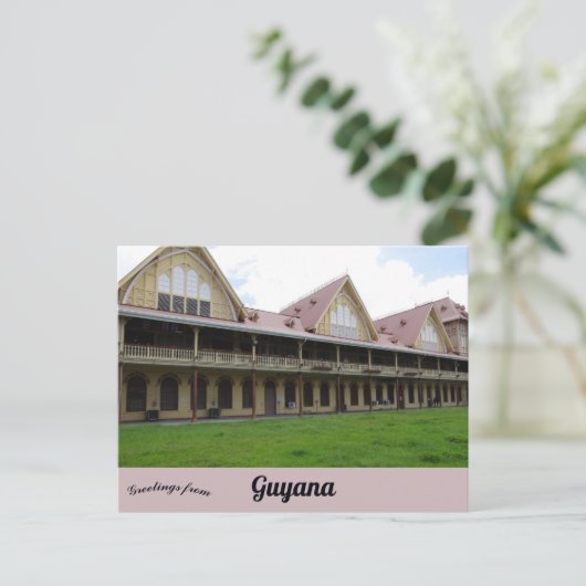 Hooggerechtshof Georgetown Guyana Briefkaart (Staand voorkant)