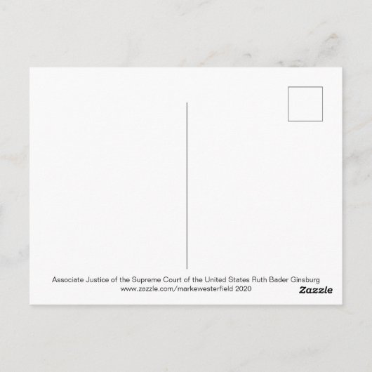 Hooggerechtshof Ruth Bader Ginsburg Briefkaart (Achterkant)