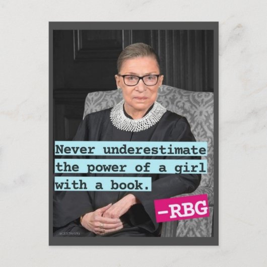 Hooggerechtshof Ruth Bader Ginsburg Briefkaart (Voorkant)