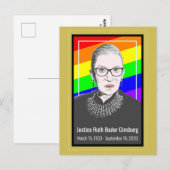 Hooggerechtshof Ruth Bader Ginsburg Briefkaart (Voorkant / Achterkant)