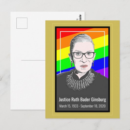 Hooggerechtshof Ruth Bader Ginsburg Briefkaart (Voorkant / Achterkant)