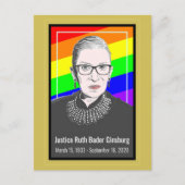 Hooggerechtshof Ruth Bader Ginsburg Briefkaart (Voorkant)