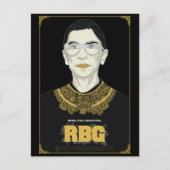 Hooggerechtshof Ruth Bader Ginsburg Briefkaart (Voorkant)