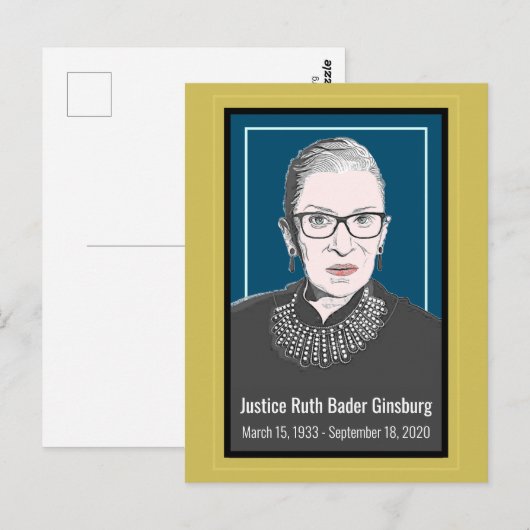Hooggerechtshof Ruth Bader Ginsburg Briefkaart (Voorkant / Achterkant)