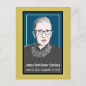 Hooggerechtshof Ruth Bader Ginsburg Briefkaart (Voorkant)