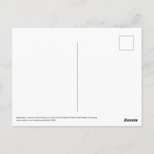 Hooggerechtshof Ruth Bader Ginsburg Briefkaart (Achterkant)