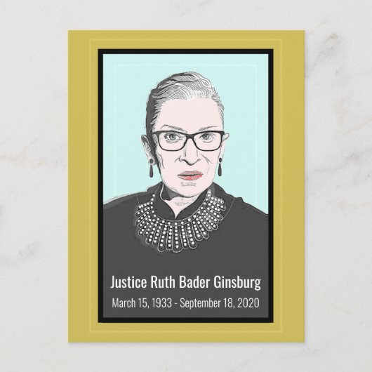 Hooggerechtshof Ruth Bader Ginsburg Briefkaart (Voorkant)