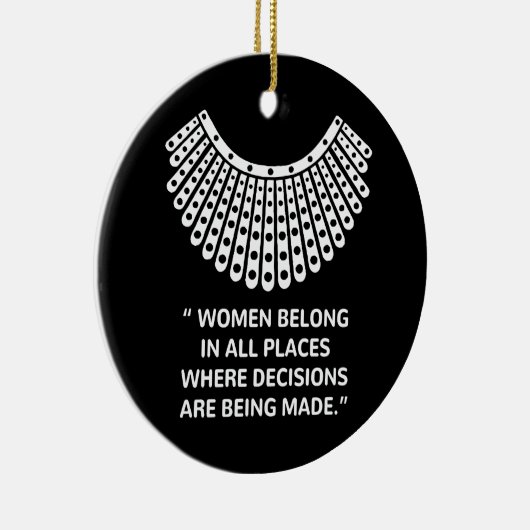 Hooggerechtshof RUTH BADER GINSBURG Rbg Keramisch Ornament (Rechts)