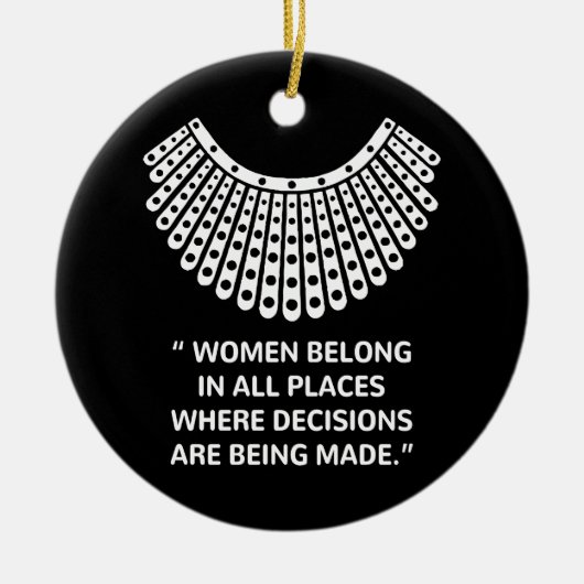 Hooggerechtshof RUTH BADER GINSBURG Rbg Keramisch Ornament (Voorkant)