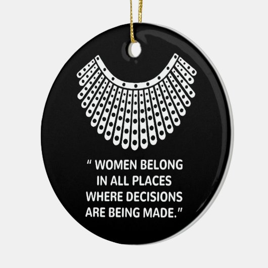 Hooggerechtshof RUTH BADER GINSBURG Rbg Keramisch Ornament (Links)