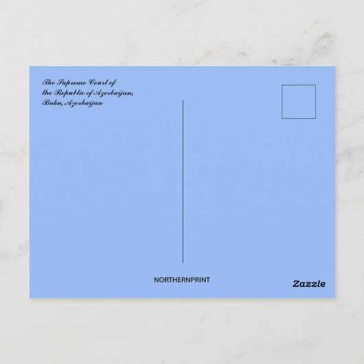 Hooggerechtshof van de Republiek Azerbeidzjan Briefkaart (Achterkant)