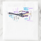 Hoogglans glans! rechthoekige sticker (Tas)