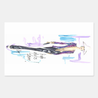 Hoogglans glans! rechthoekige sticker