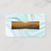 Hoogglans metalen banner | zijden gordijn visitekaartje (Achterkant)