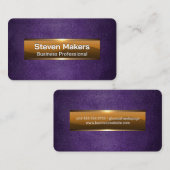 Hoogglans metallic banner | Paarse stof Visitekaartje (Voorkant / Achterkant)