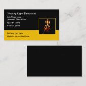 Hoogglanzende koele elektricien Visitekaartjes (Voorkant / Achterkant)