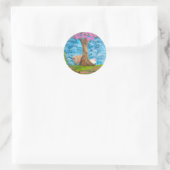 HOOGGRONDSCHAPEN VOOR KOE RONDE STICKER (Tas)