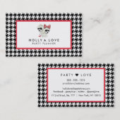 HOOGHTY HOUNDSTOOTH KAART | B&W |  VISITEKAARTJE (Voorkant / Achterkant)