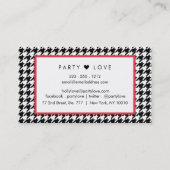 HOOGHTY HOUNDSTOOTH KAART | B&W |  VISITEKAARTJE (Achterkant)