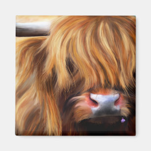 Hoogland Cow Painting Magneet