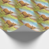 Hoogland Cow-patroon. Cadeaupapier (Hoek)