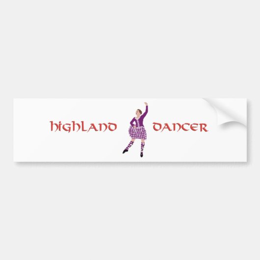 Hoogland-danser Roze Aboyne Bumpersticker (Voorkant)