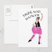 Hoogland Danser Roze Briefkaart (Voorkant / Achterkant)