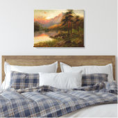 Hoogland eenzaamheid canvas afdruk (Insitu (Slaapkamer))