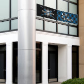 Hoogland Festival Clan Ramsay Blue Tartan Tent Spandoek (Buitenkant Gebouw)