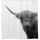 Hoogland Kabelzwart & wit #4 Douchegordijn (Voorkant)